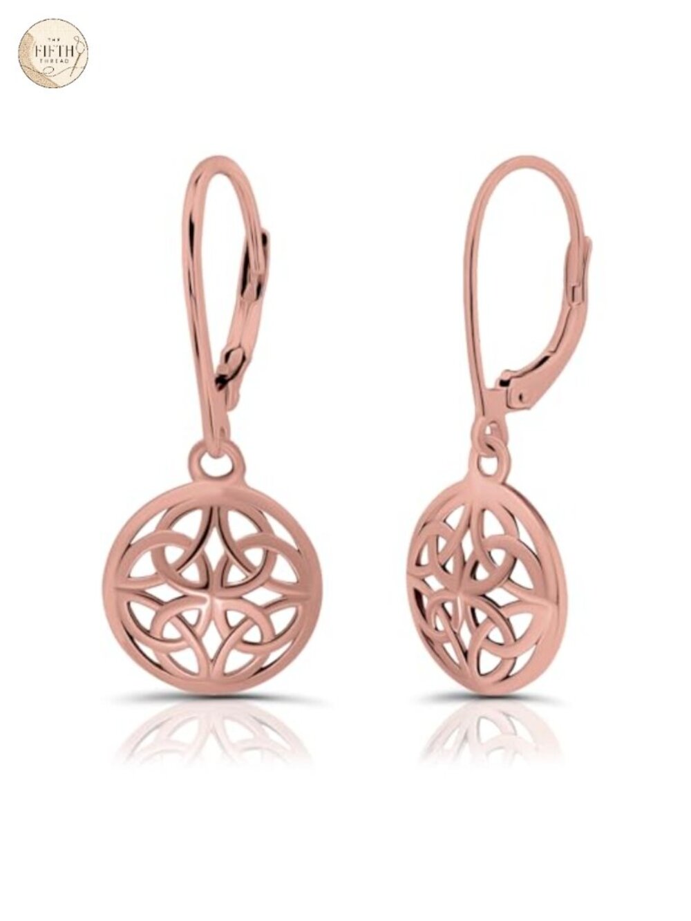 925 Sterling Silver Celtic Heart Knot Filigree Leverback Dangle Earrings